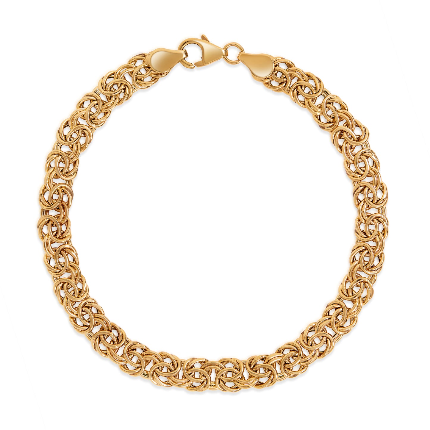 14K Yellow Gold Byzantine Bracelet
