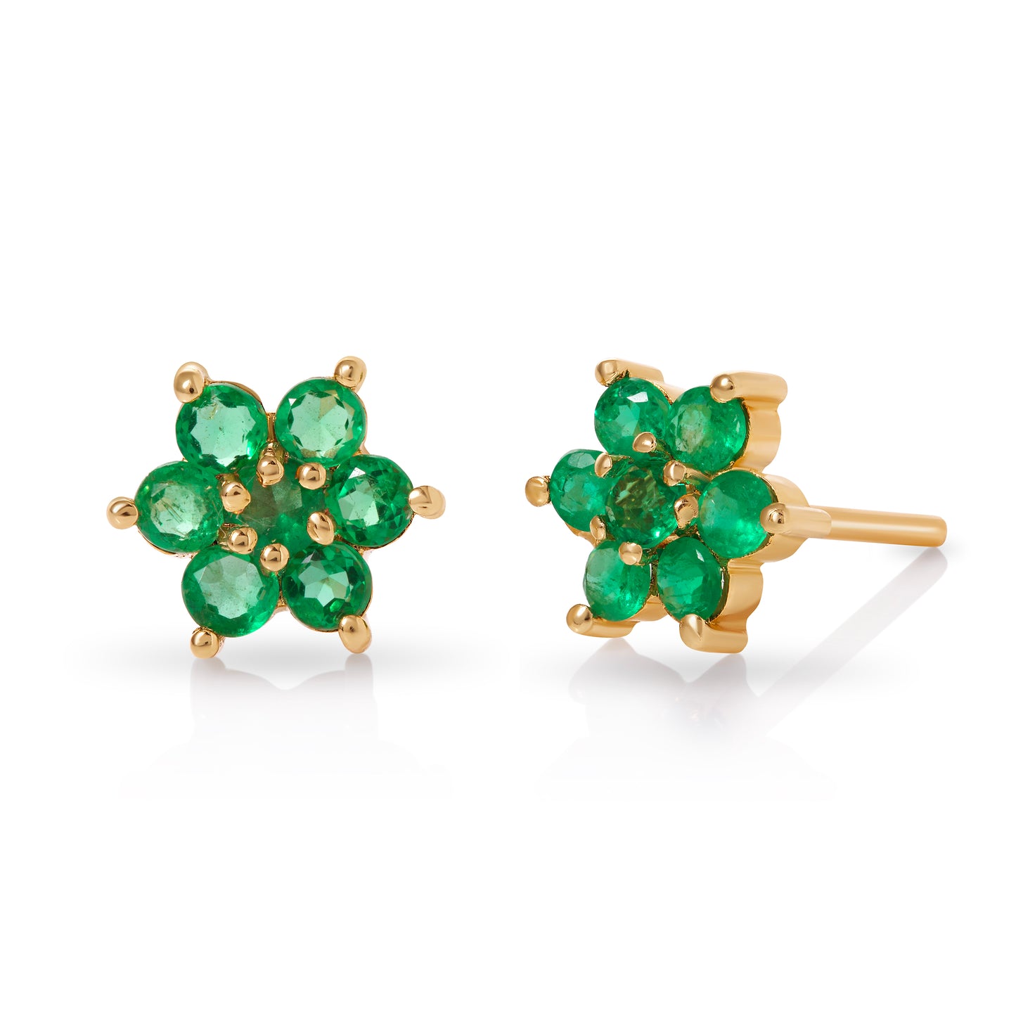 18k Natural Colombian Emerald Earrings