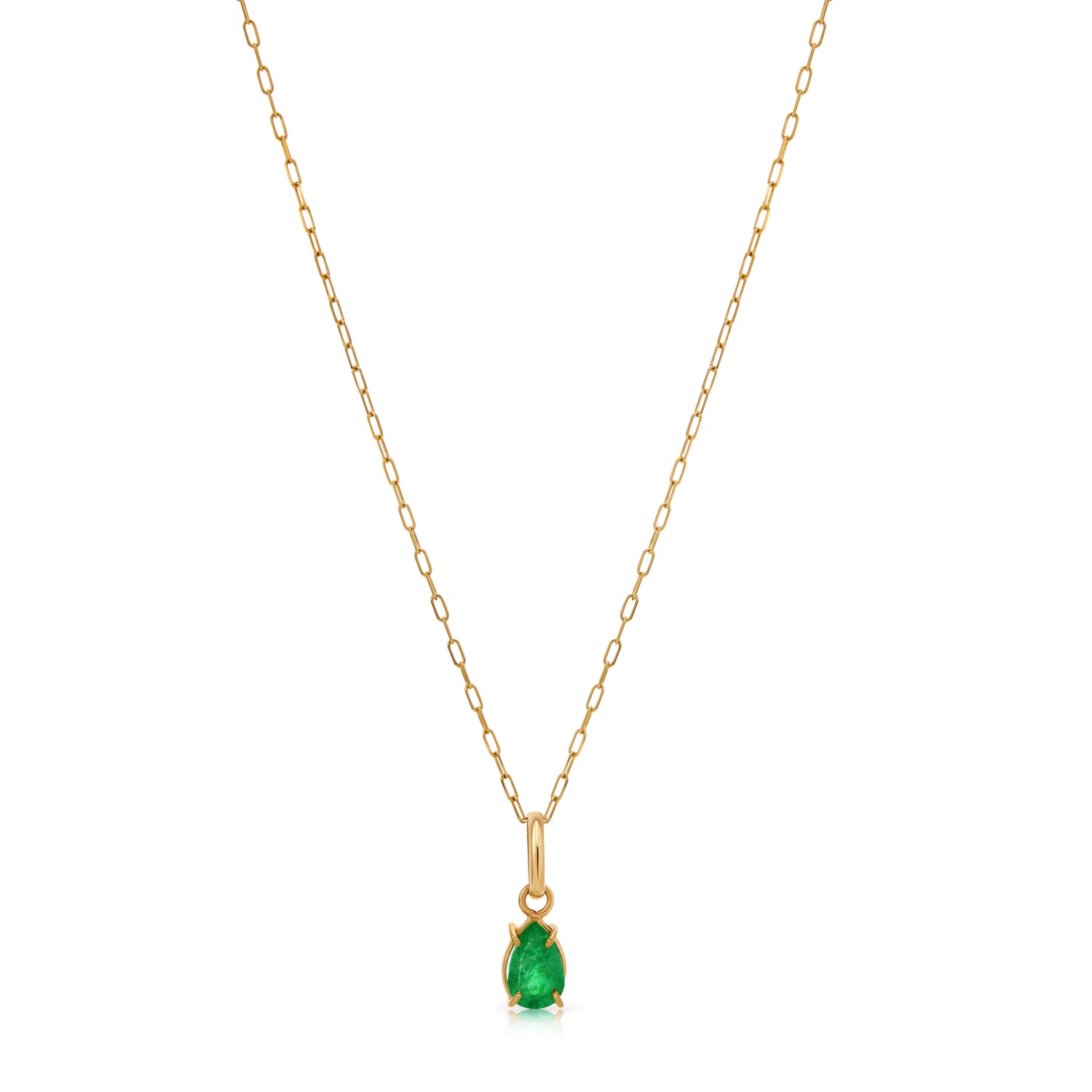 Natural Colombian Emerald Pendant Necklace