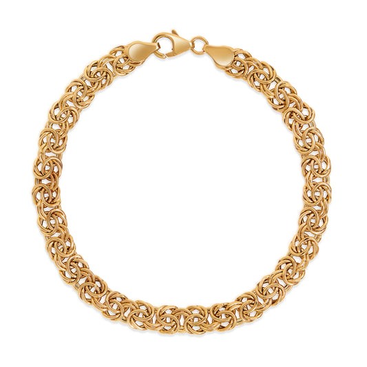 14K Yellow Gold Byzantine Bracelet