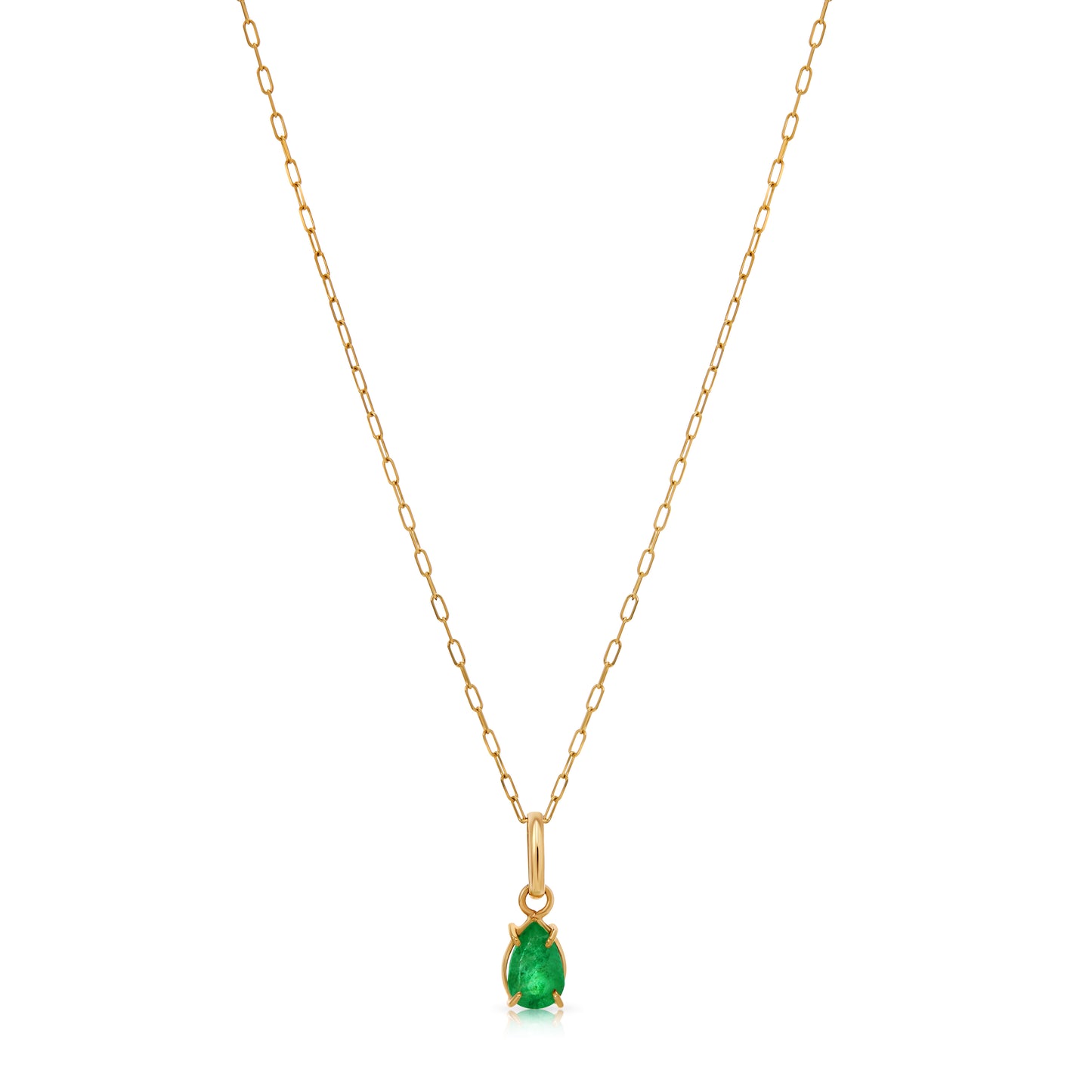 18K Emerald Pendant Necklace
