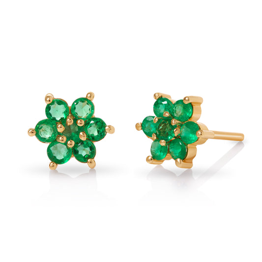 18k Natural Colombian Emerald Earrings