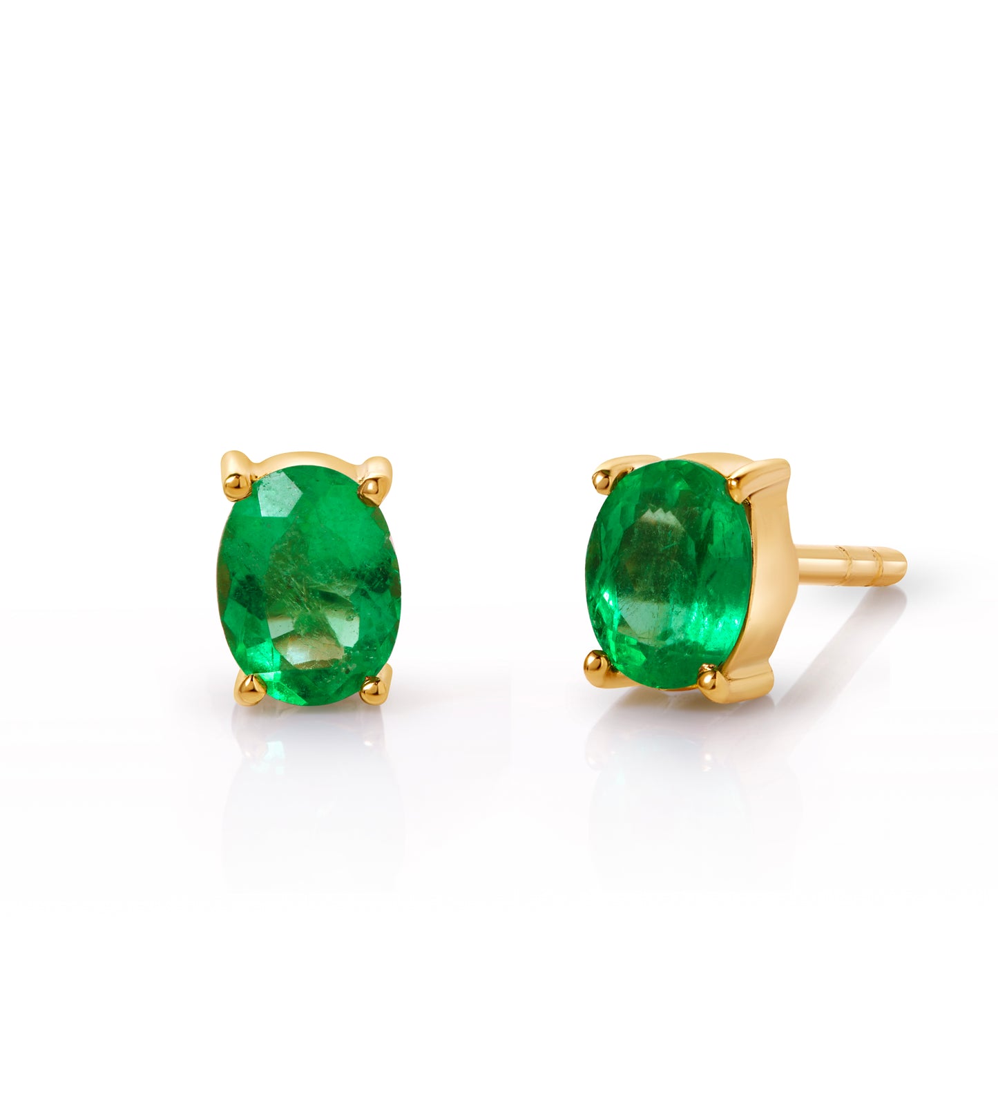 18K Emerald Earrings