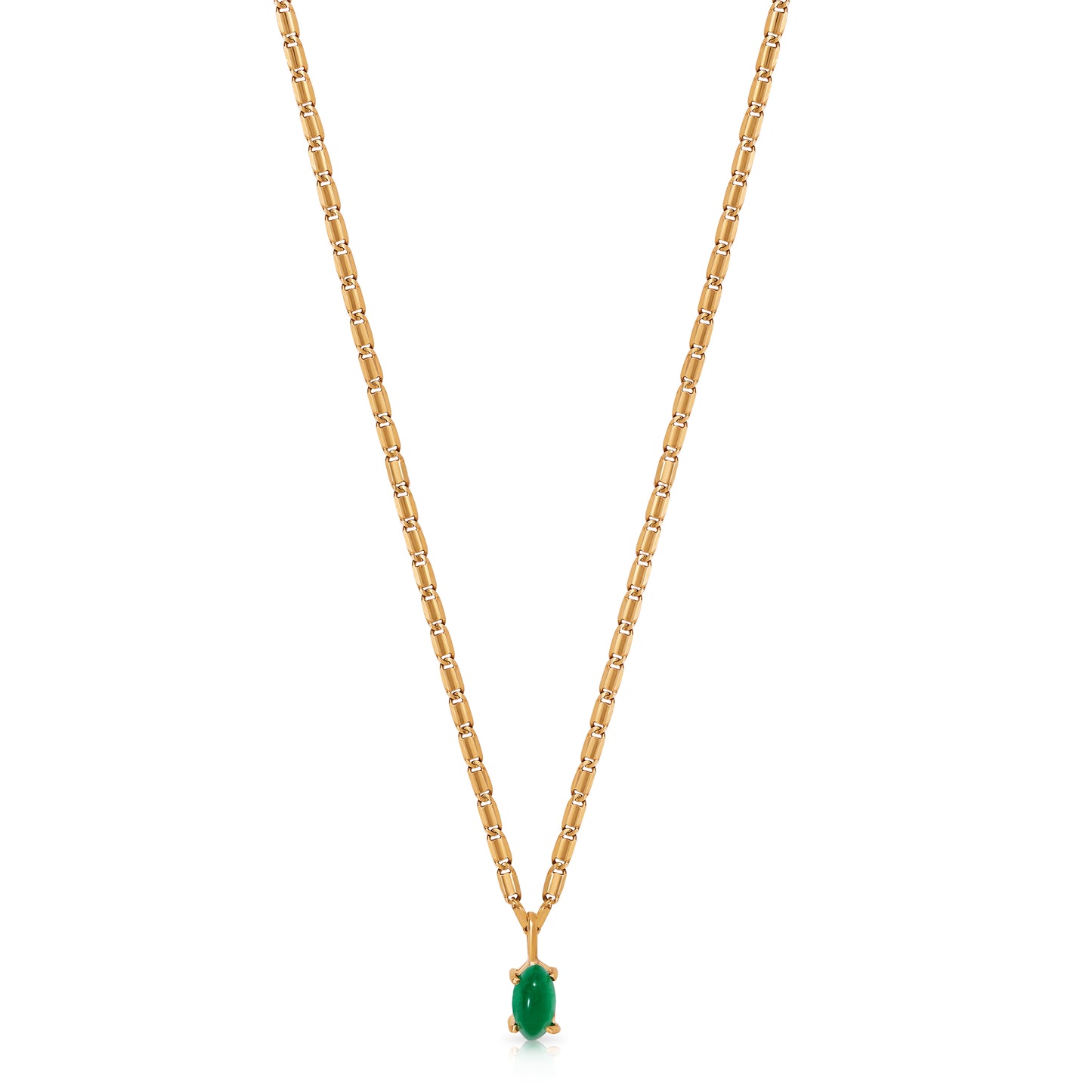 18k Emerald Pendant Necklace
