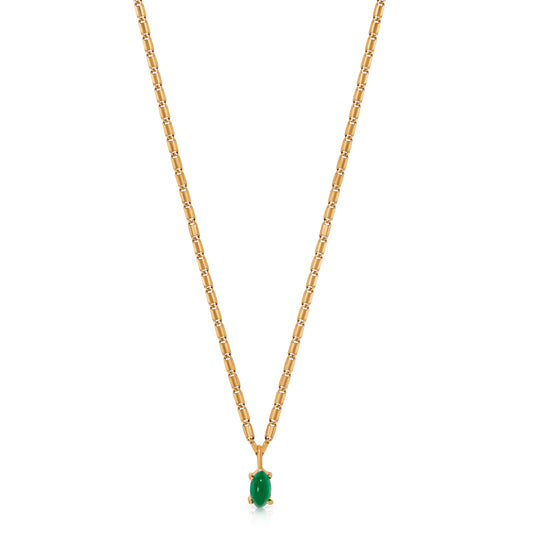 18k Emerald Pendant Necklace