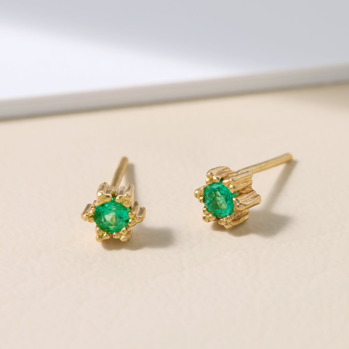 18K Natural Colombian Earrings